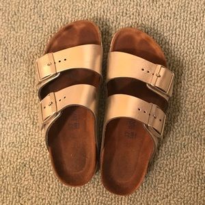 Birkenstock Arizona Metallic Silver